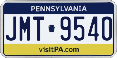 PA license plate JMT9540