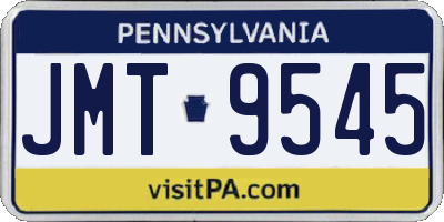 PA license plate JMT9545