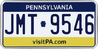 PA license plate JMT9546
