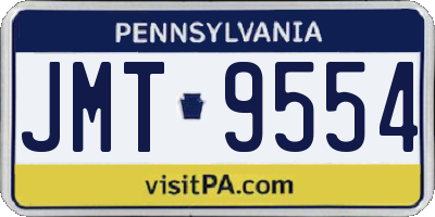 PA license plate JMT9554