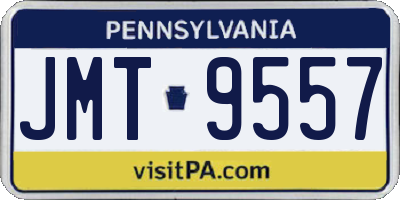 PA license plate JMT9557