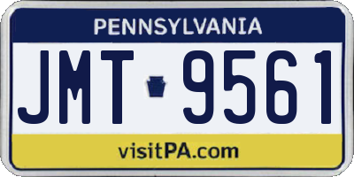PA license plate JMT9561