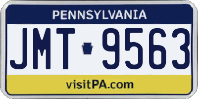 PA license plate JMT9563