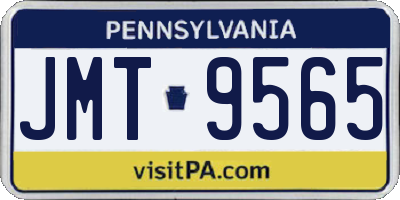 PA license plate JMT9565