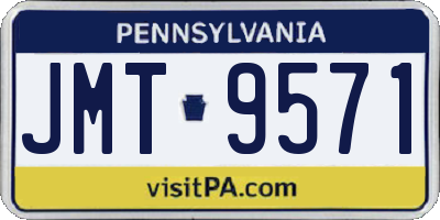 PA license plate JMT9571