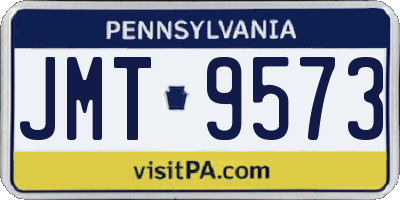 PA license plate JMT9573