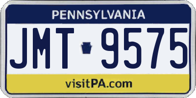 PA license plate JMT9575