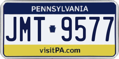 PA license plate JMT9577