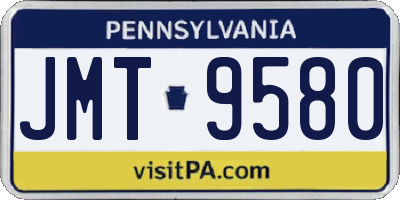 PA license plate JMT9580
