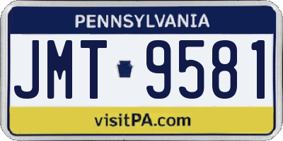 PA license plate JMT9581