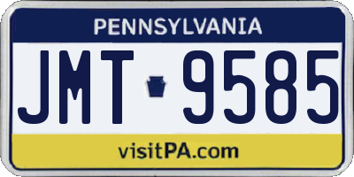 PA license plate JMT9585