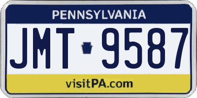 PA license plate JMT9587