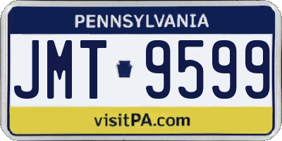 PA license plate JMT9599