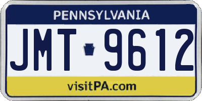 PA license plate JMT9612