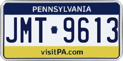 PA license plate JMT9613