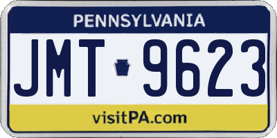 PA license plate JMT9623