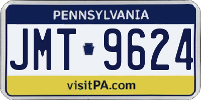 PA license plate JMT9624