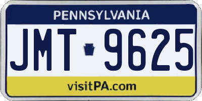 PA license plate JMT9625