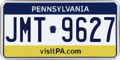 PA license plate JMT9627