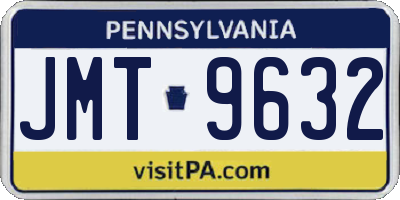 PA license plate JMT9632