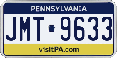 PA license plate JMT9633