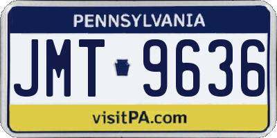 PA license plate JMT9636