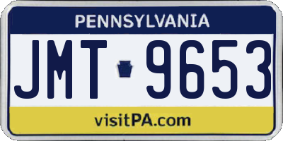 PA license plate JMT9653