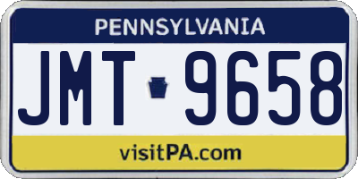 PA license plate JMT9658