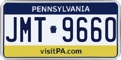 PA license plate JMT9660