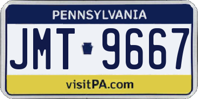 PA license plate JMT9667