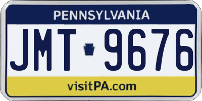 PA license plate JMT9676