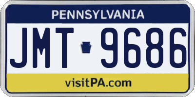 PA license plate JMT9686