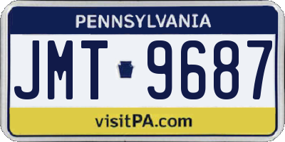 PA license plate JMT9687