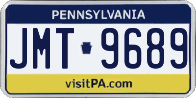 PA license plate JMT9689