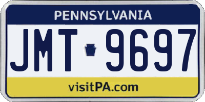 PA license plate JMT9697