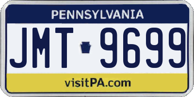 PA license plate JMT9699