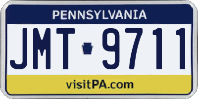 PA license plate JMT9711