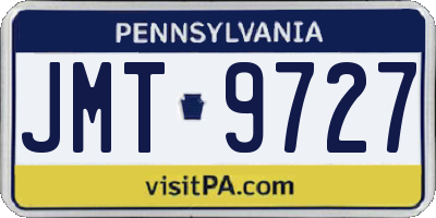 PA license plate JMT9727