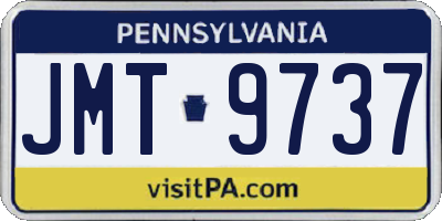 PA license plate JMT9737