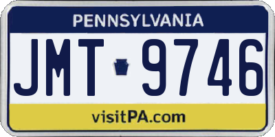 PA license plate JMT9746