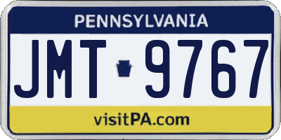 PA license plate JMT9767