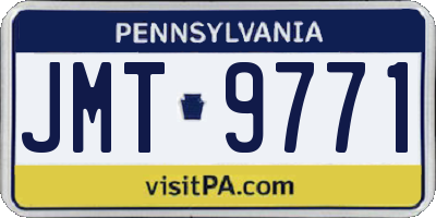 PA license plate JMT9771