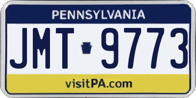 PA license plate JMT9773