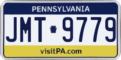 PA license plate JMT9779