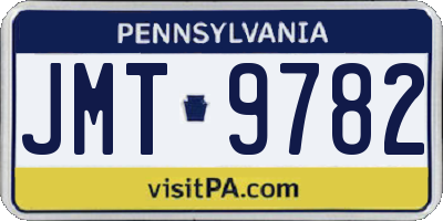 PA license plate JMT9782