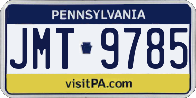 PA license plate JMT9785