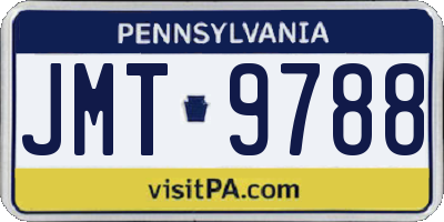 PA license plate JMT9788