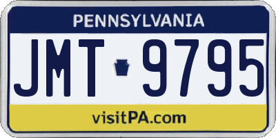 PA license plate JMT9795