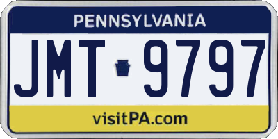 PA license plate JMT9797