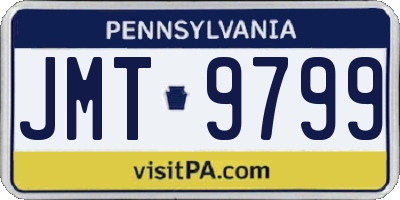 PA license plate JMT9799